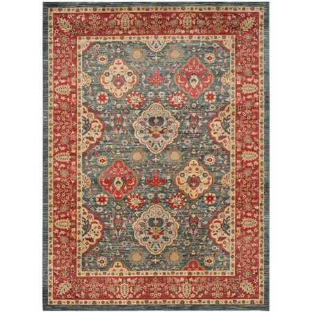 Safavieh 12 x 18 ft. Mahal Power Loomed Rug, Large Rectangle - Navy and Red MAH655C-1218